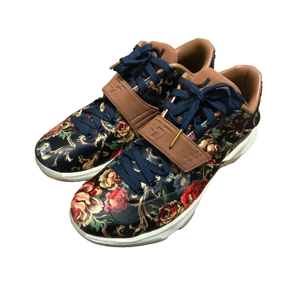 Nike KD 7 EXT Floral QS MenSize 11 Rare Kevin Durant Basketball Shoes 726438-400